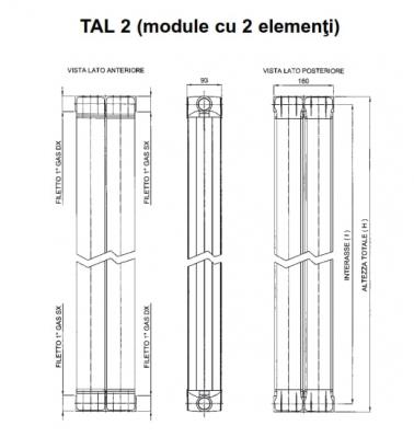 TAL 1600 x 2 elementi, 695 W, Ferroli - 